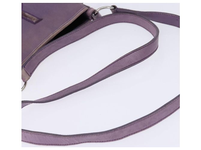 SAINT LAURENT Borsa a Spalla Kahala Canvas Viola Argento Auth gh889 Porpora - vista 7