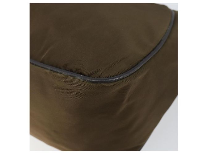 PRADA Schultertasche Nylon Khaki Silber Authentisch 145010 - Ansicht 10