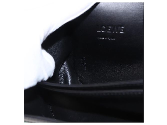 Borsa a Spalla LOEWE Barcelona in Pelle Suede Verde Argento Autentica 153905 - vista 12