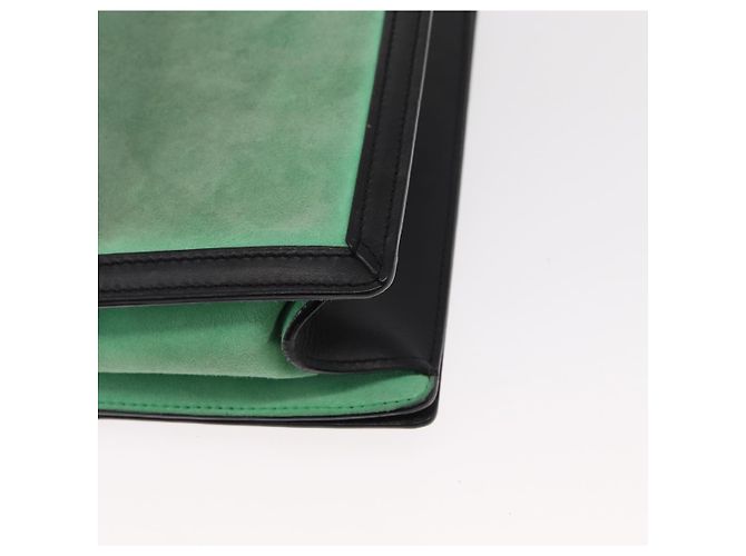 Borsa a Spalla LOEWE Barcelona in Pelle Suede Verde Argento Autentica 153905 - vista 15