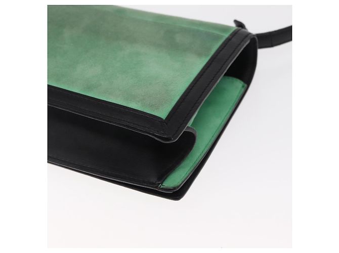 Borsa a Spalla LOEWE Barcelona in Pelle Suede Verde Argento Autentica 153905 - vista 16