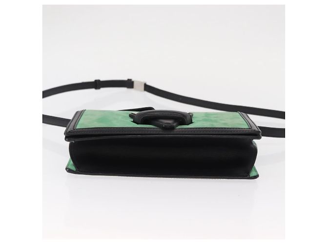 Borsa a Spalla LOEWE Barcelona in Pelle Suede Verde Argento Autentica 153905 - vista 5