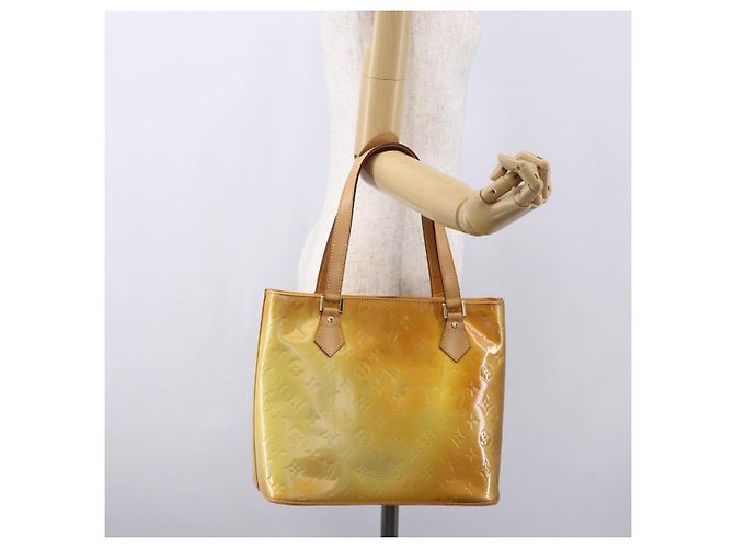 LOUIS VUITTON Borsa a mano Houston Monogram Vernis Grigio M91053 LV Auth BA8340 - vista 25