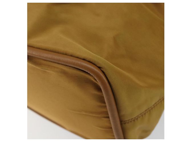 Céline Borsa a mano CELINE in nylon marrone oro Auth 143497 D'oro - vista 12