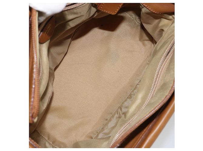 Céline Borsa a mano CELINE in nylon marrone oro Auth 143497 D'oro - vista 17