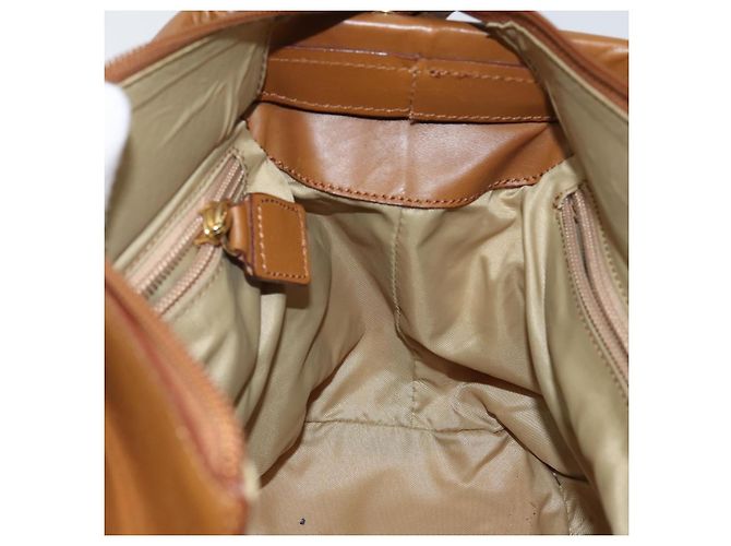 Céline Borsa a mano CELINE in nylon marrone oro Auth 143497 D'oro - vista 18