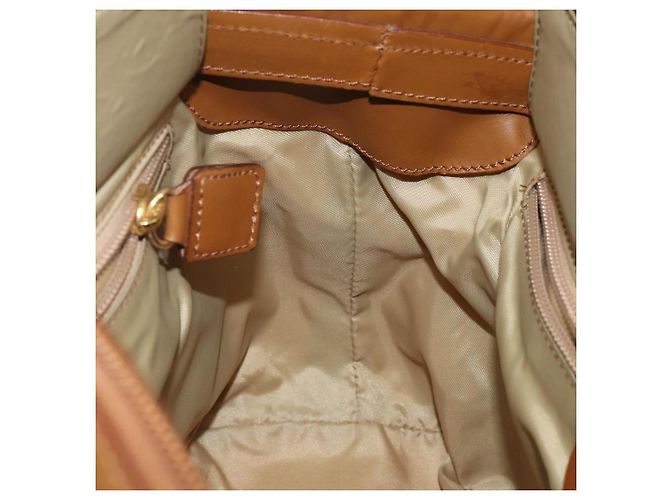 Céline Borsa a mano CELINE in nylon marrone oro Auth 143497 D'oro - vista 19
