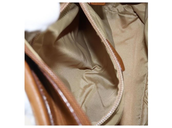 Céline Borsa a mano CELINE in nylon marrone oro Auth 143497 D'oro - vista 20