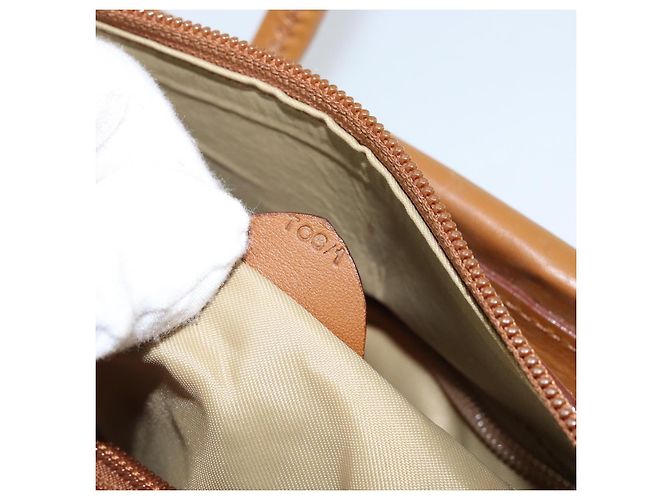 Céline Borsa a mano CELINE in nylon marrone oro Auth 143497 D'oro - vista 22