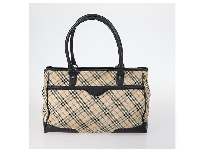 Bolso Tote Nova Check Burberry de Lona 4 piezas Beige Auth bs29616 - vista 2