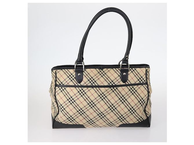 Bolso Tote Nova Check Burberry de Lona 4 piezas Beige Auth bs29616 - vista 3