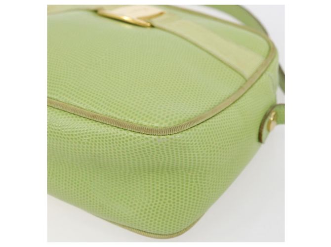 Borsa a Spalla Vala in Pelle Verde Oro Auth BA8392 di Salvatore Ferragamo D'oro - vista 10