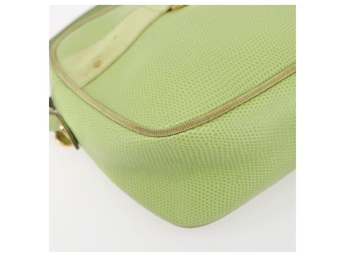 Borsa a Spalla Vala in Pelle Verde Oro Auth BA8392 di Salvatore Ferragamo D'oro - vista 11
