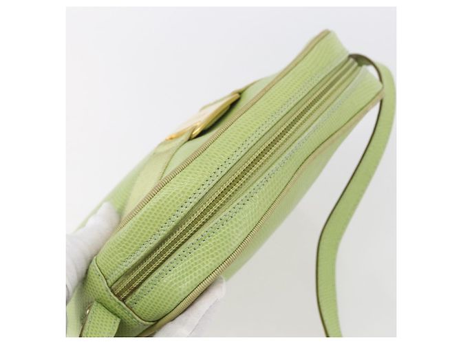 Borsa a Spalla Vala in Pelle Verde Oro Auth BA8392 di Salvatore Ferragamo D'oro - vista 6
