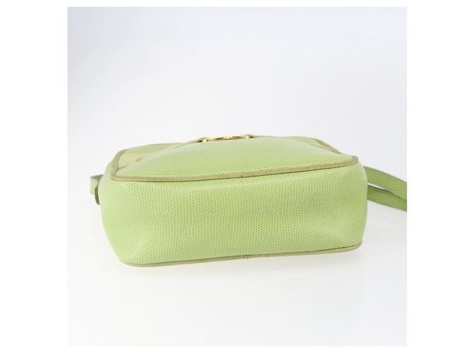 Borsa a Spalla Vala in Pelle Verde Oro Auth BA8392 di Salvatore Ferragamo D'oro - vista 9