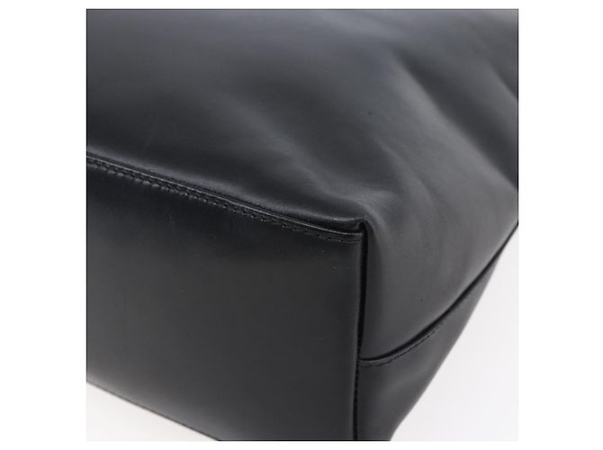 Borsa a Spalla in Pelle Gucci Bamboo Nera Oro 001 3007 Auth gh1309 Nero D'oro - vista 12