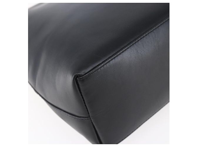 Borsa a Spalla in Pelle Gucci Bamboo Nera Oro 001 3007 Auth gh1309 Nero D'oro - vista 13
