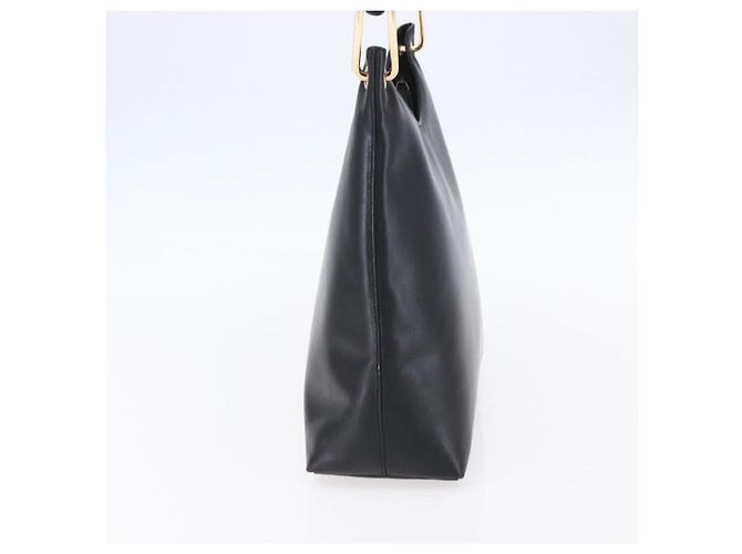 Borsa a Spalla in Pelle Gucci Bamboo Nera Oro 001 3007 Auth gh1309 Nero D'oro - vista 5