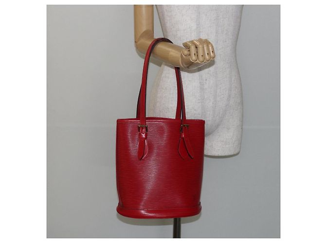 LOUIS VUITTON Borsa a Spalla Epi Bucket PM Rossa M5899E LV Auth 143626 Rosso - vista 23