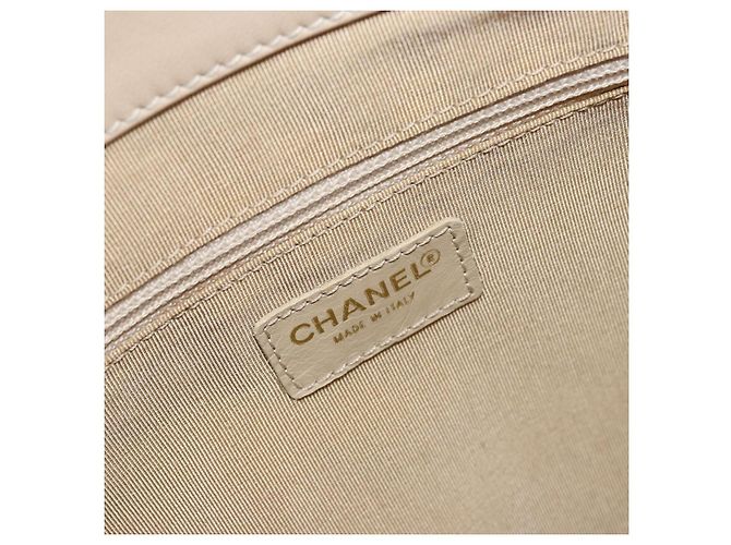 CHANEL Tote Bag Emaille Gelbgold CC Auth gh968 Golden - Ansicht 16