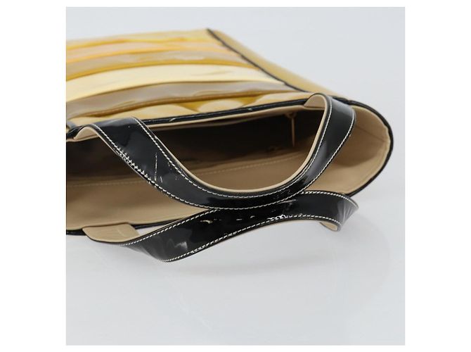 CHANEL Tote Bag Emaille Gelbgold CC Auth gh968 Golden - Ansicht 7