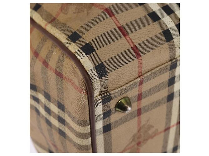 Autre Marque Borsa Boston in PVC beige e oro Nova Check di Burberrys Auth gh919 D'oro - vista 12