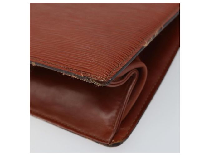 LOUIS VUITTON Pochette Crete Epi Marrone M48403 LV Auth ep11597 - vista 15
