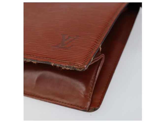 LOUIS VUITTON Pochette Crete Epi Marrone M48403 LV Auth ep11597 - vista 7