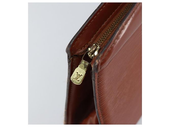 LOUIS VUITTON Pochette Crete Epi Marrone M48403 LV Auth ep11597 - vista 9