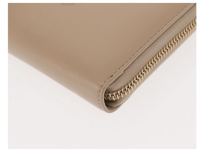 Chloé Cartera Larga de Cuero Beige Chloe Sense Auth 148479 - vista 14