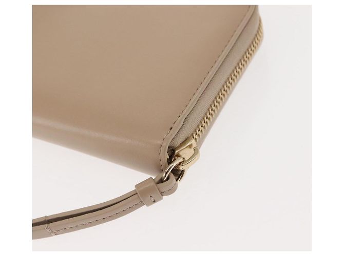 Chloé Cartera Larga de Cuero Beige Chloe Sense Auth 148479 - vista 16