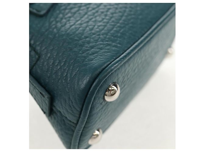 Autre Marque Mini borsa a mano in pelle 2 in 1 Maison Margiela blu argento autentica 128504M - vista 16