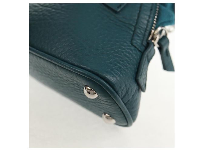 Autre Marque Mini borsa a mano in pelle 2 in 1 Maison Margiela blu argento autentica 128504M - vista 17
