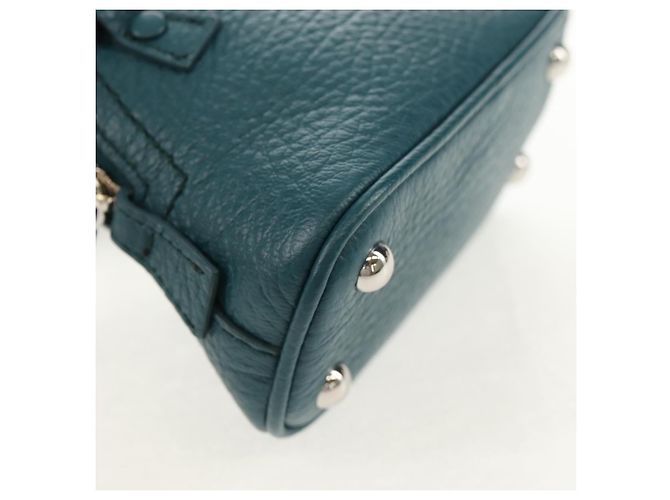 Autre Marque Mini borsa a mano in pelle 2 in 1 Maison Margiela blu argento autentica 128504M - vista 18