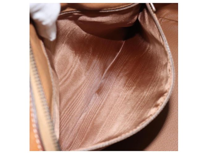 Céline Borsa a mano in tela Macadam CELINE in pelle PVC marrone oro Auth ep11458 D'oro - vista 11