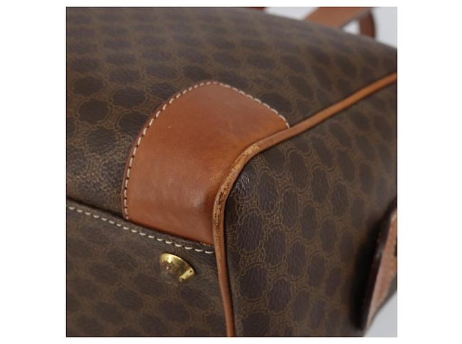 Céline Borsa a mano in tela Macadam CELINE in pelle PVC marrone oro Auth ep11458 D'oro - vista 15
