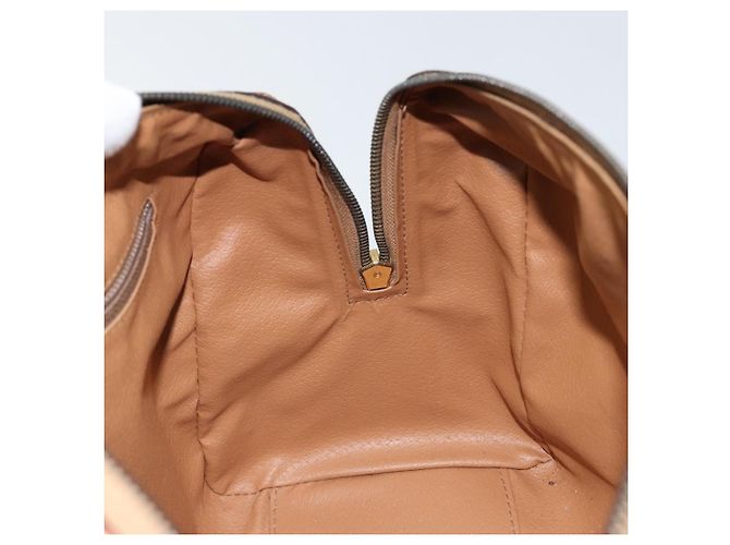 Céline Borsa a mano in tela Macadam CELINE in pelle PVC marrone oro Auth ep11458 D'oro - vista 18