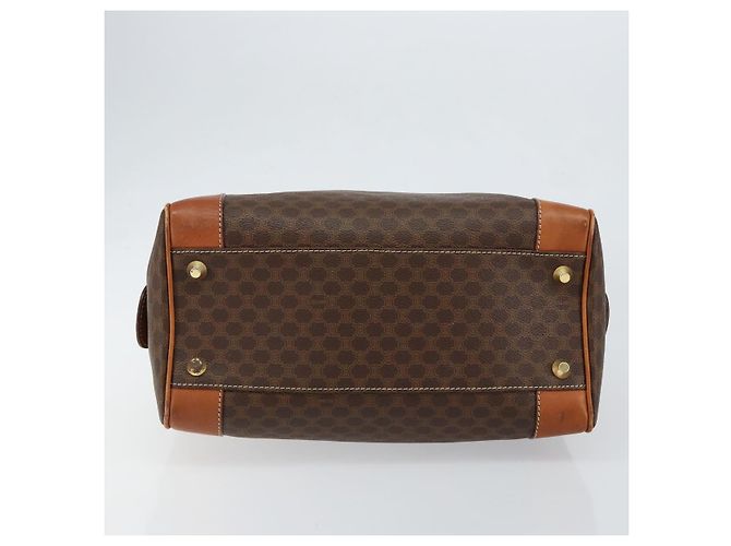 Céline Borsa a mano in tela Macadam CELINE in pelle PVC marrone oro Auth ep11458 D'oro - vista 5