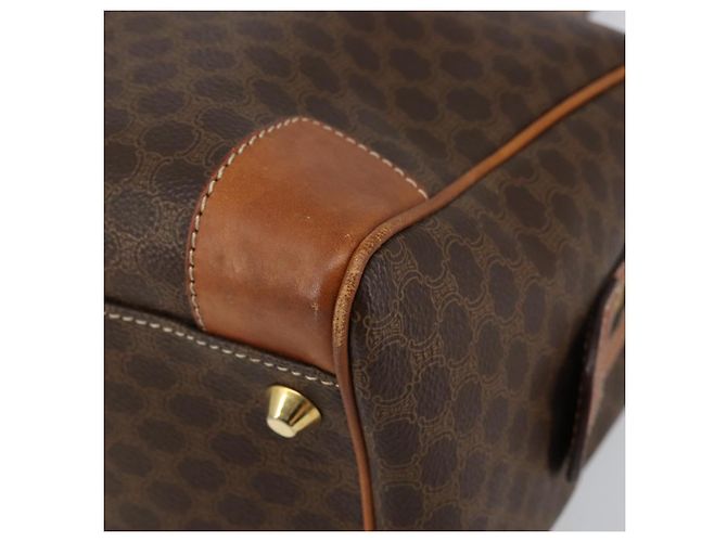 Céline Borsa a mano in tela Macadam CELINE in pelle PVC marrone oro Auth ep11458 D'oro - vista 9