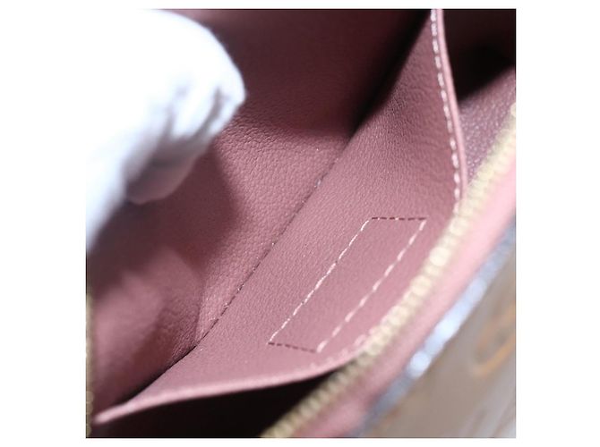 LOUIS VUITTON Pochette Pouch Monogram Vernis Rosa Velours M90008 LV Auth BA7432 - vista 11