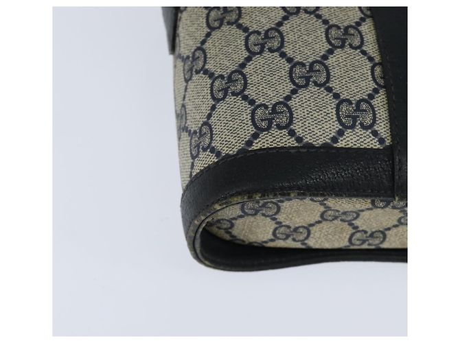 Borsa a Spalla Gucci GG Supreme Sherry Line PVC Blu Navy Oro 904 02 070 Auth 151004 D'oro - vista 15