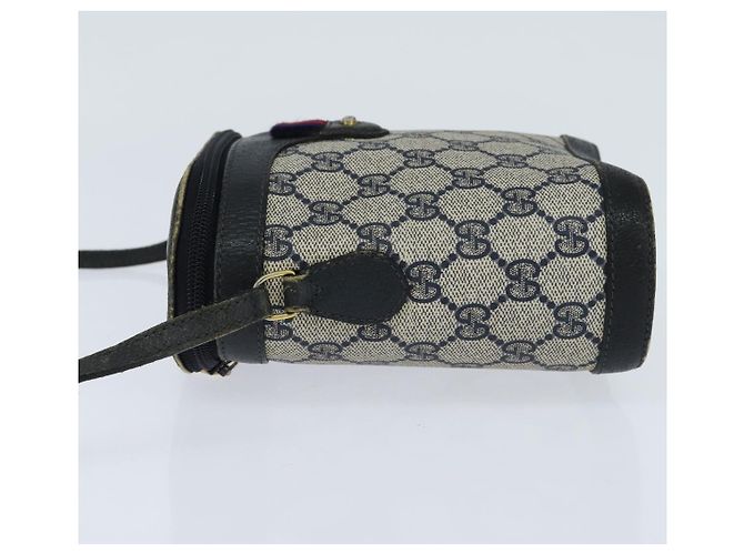 Borsa a Spalla Gucci GG Supreme Sherry Line PVC Blu Navy Oro 904 02 070 Auth 151004 D'oro - vista 3