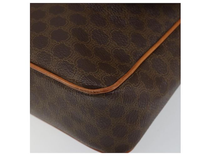 Céline Borsa a spalla circolare in tela Macadam CELINE in pelle PVC marrone oro Auth 150513 D'oro - vista 14