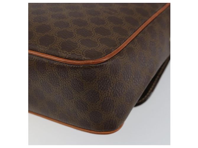 Céline Borsa a spalla circolare in tela Macadam CELINE in pelle PVC marrone oro Auth 150513 D'oro - vista 16