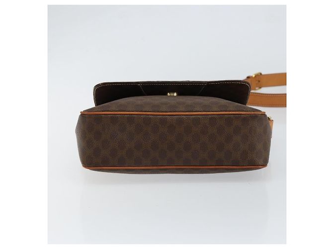 Céline Borsa a spalla circolare in tela Macadam CELINE in pelle PVC marrone oro Auth 150513 D'oro - vista 5