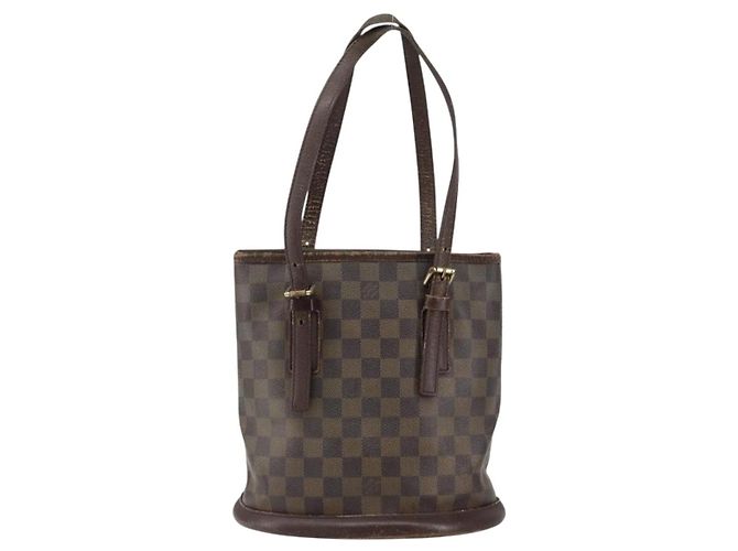 LOUIS VUITTON Borsa a Spalla Damier Ebene Marais N42240 LV Auth 150257 - vista 13