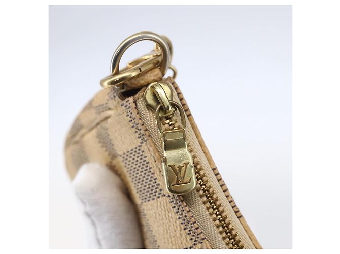 LOUIS VUITTON Mini Pochette Accessoires Damier Azur N63005 Auth LV 150585 - vista 10