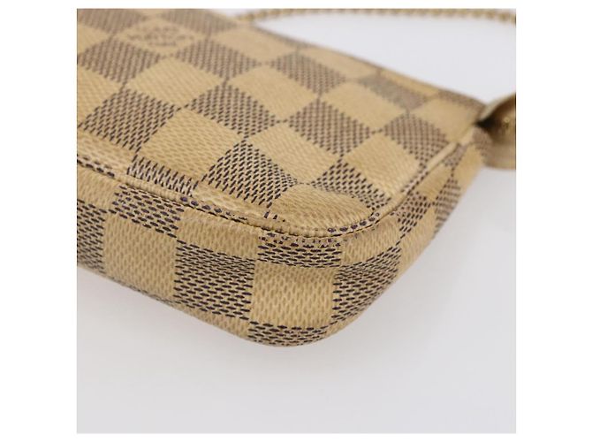 LOUIS VUITTON Mini Pochette Accessoires Damier Azur N63005 Auth LV 150585 - vista 14