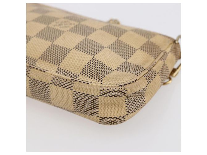 LOUIS VUITTON Mini Pochette Accessoires Damier Azur N63005 Auth LV 150585 - vista 16