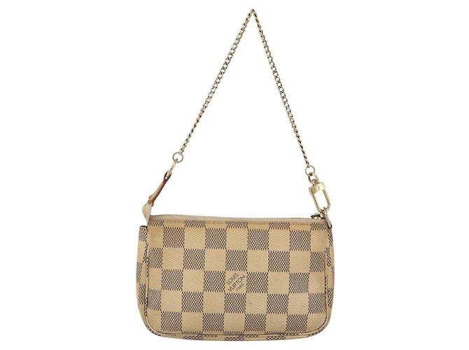 LOUIS VUITTON Mini Pochette Accessoires Damier Azur N63005 Auth LV 150585 - vista 2